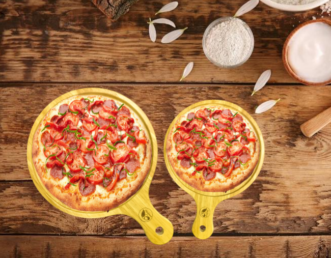 Khay pizza gỗ tròn Ohi@ma