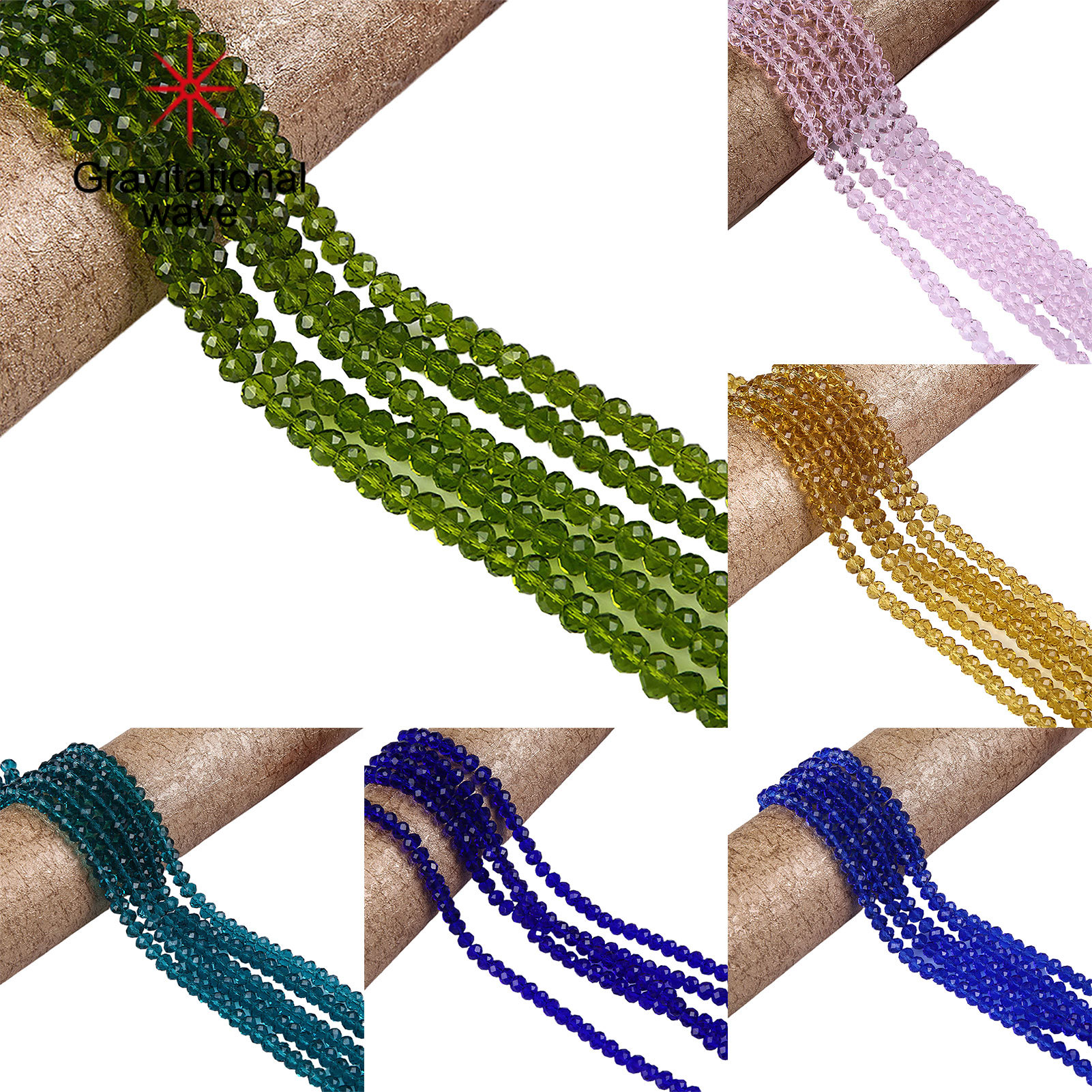 Gravitational wave DIY Jewelry Accessories Artificial Crystal Flat Loose Beads String Home Decor
