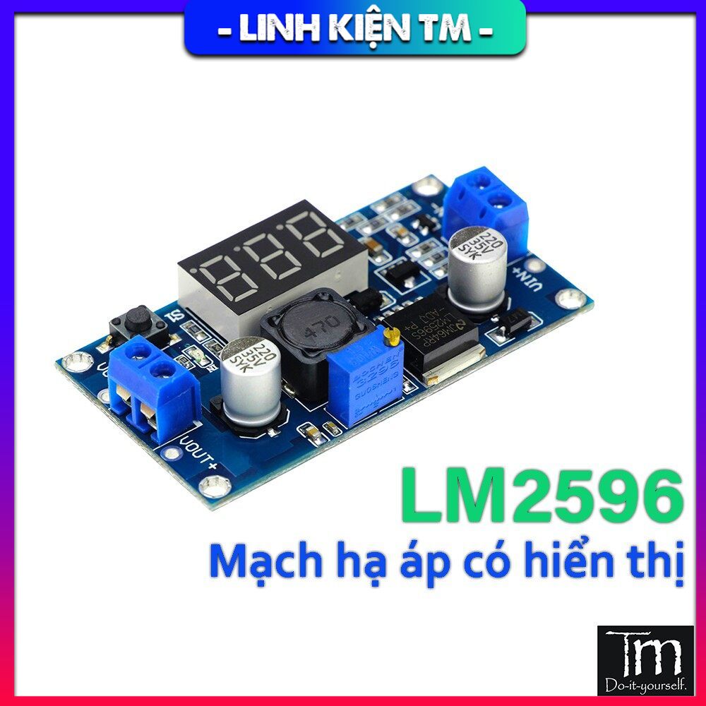 Mạch hạ áp buck lm2596 có hiển thị