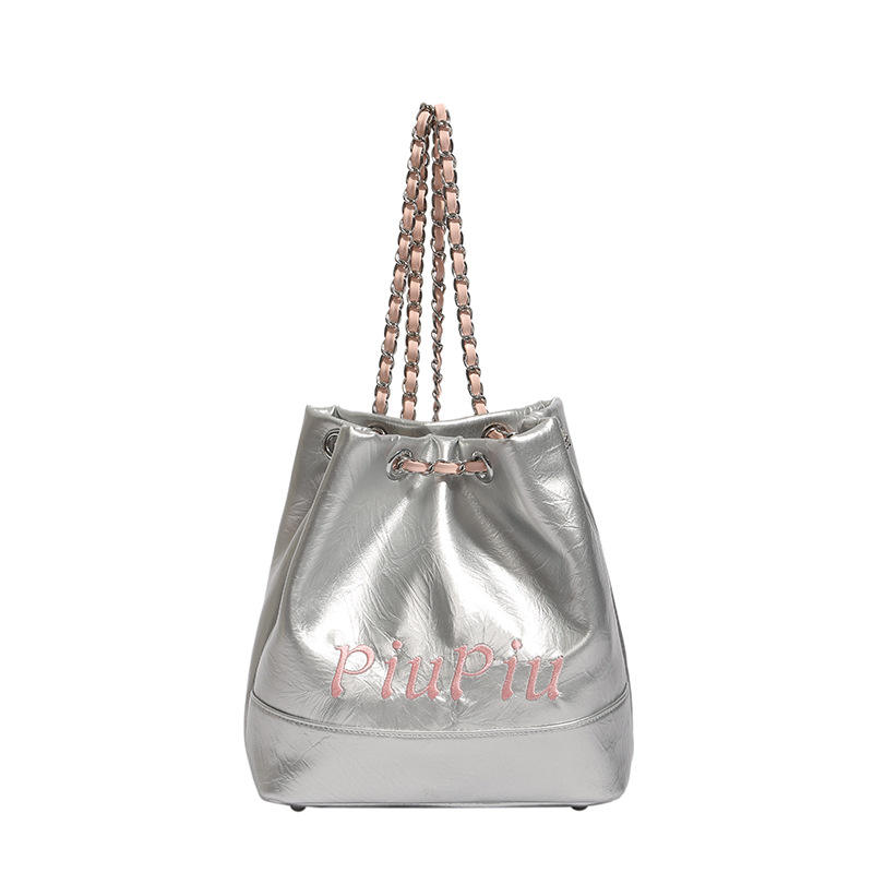 C&K Backpack bag female Korean version of tide chain bucket bag students leisure simple large capacity backpack