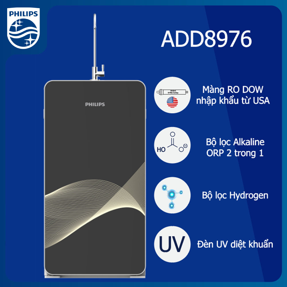 [Trả góp 0%] Máy lọc nước RO Alkaline Philips ADD8976/ADD8970