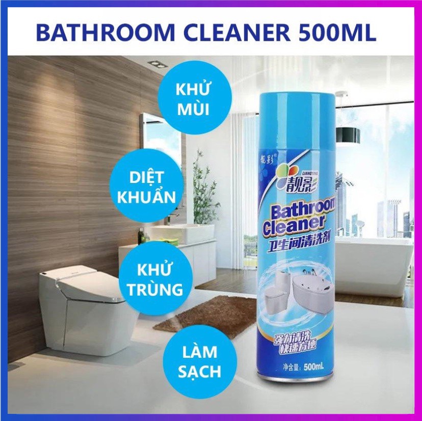 Chai Xịt Tẩy Rửa Nhà Tắm Siêu Sạch Thần Tốc BATHROOM CLEANER 500ML