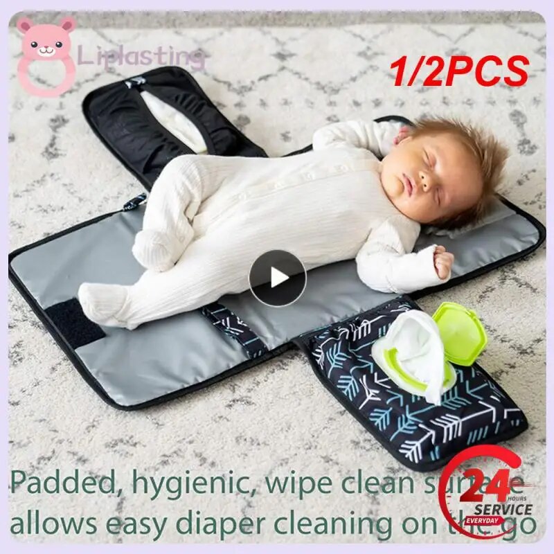 1 2PCS Portable Baby Diaper Changer Multiftional Newborn Baby Changing