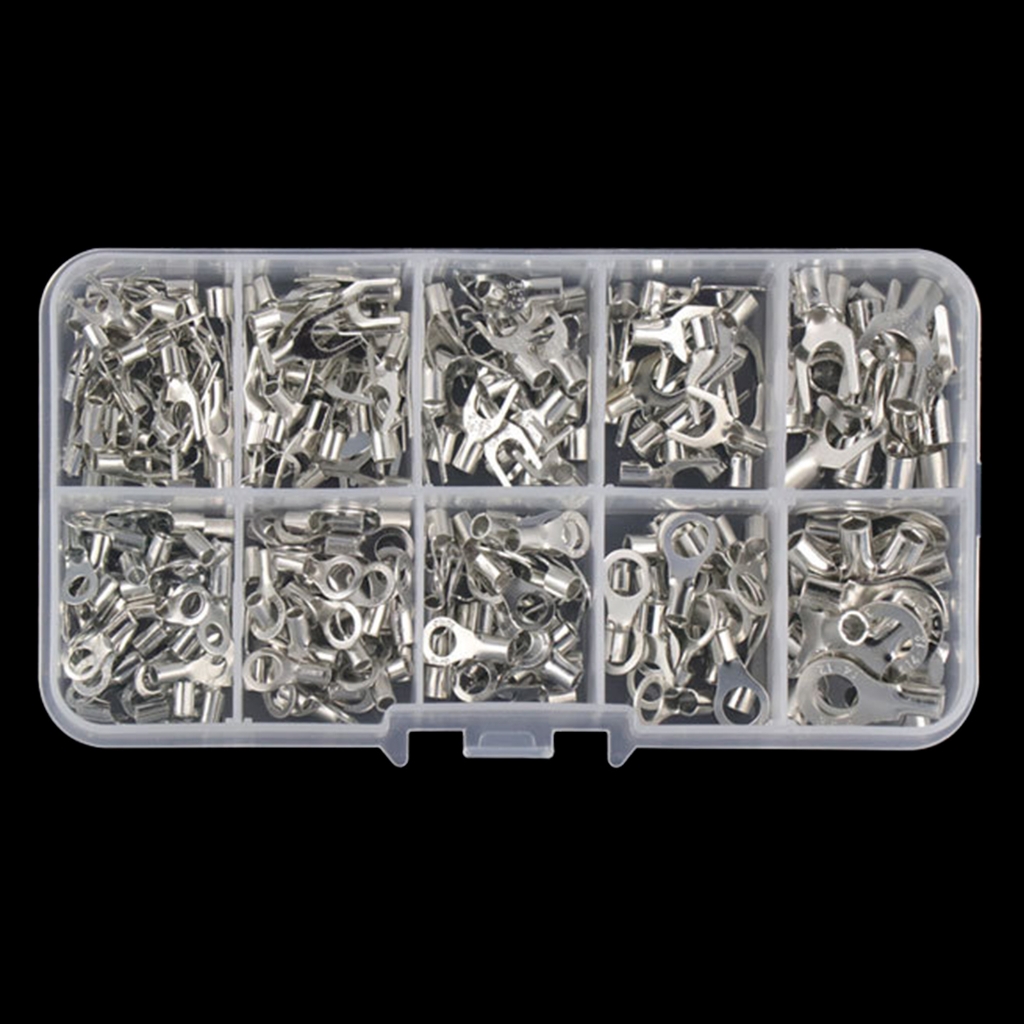 320 cái thiếc-plated-Copper dây uốn ngã ba End Cáp Lugs đầu kết nối uốn không Cách Điện Đầu Cuối Vòng & ngã ba kết nối