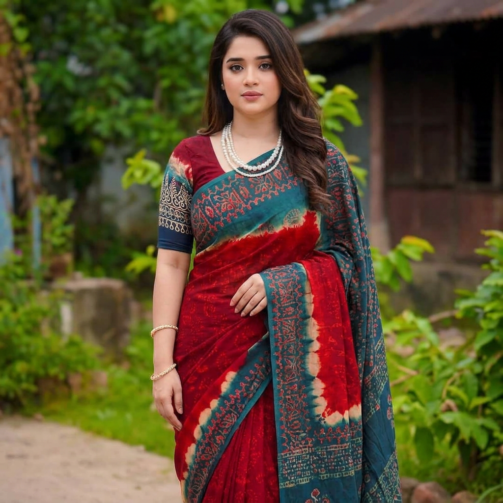 Chanderi Silk Digital Printed tassel Saree Soft and comfortable 12.5 Hand Saree For Women