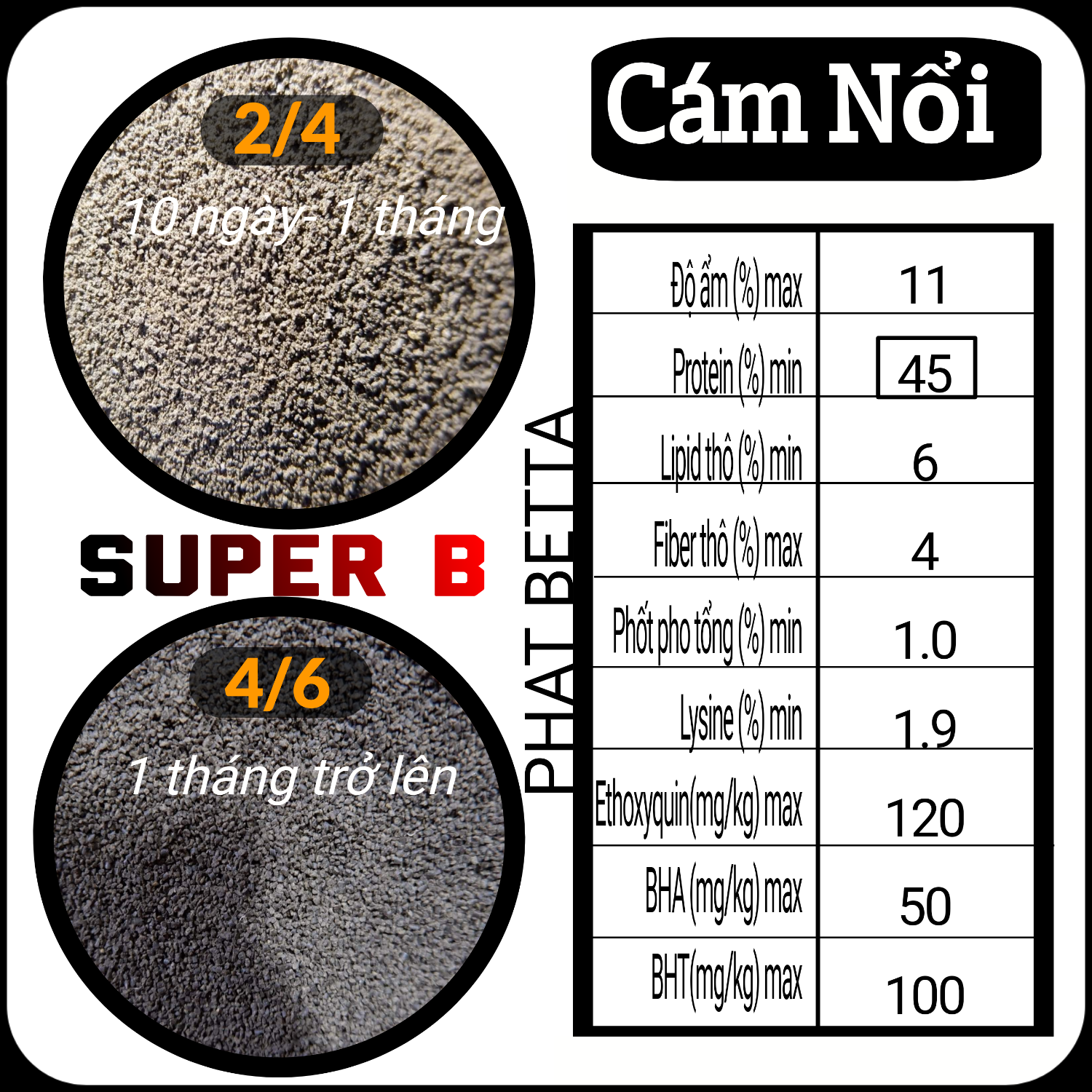 [100gram] CÁM NỔI SIÊU TĂNG TRƯỞNG CHO CÁ.