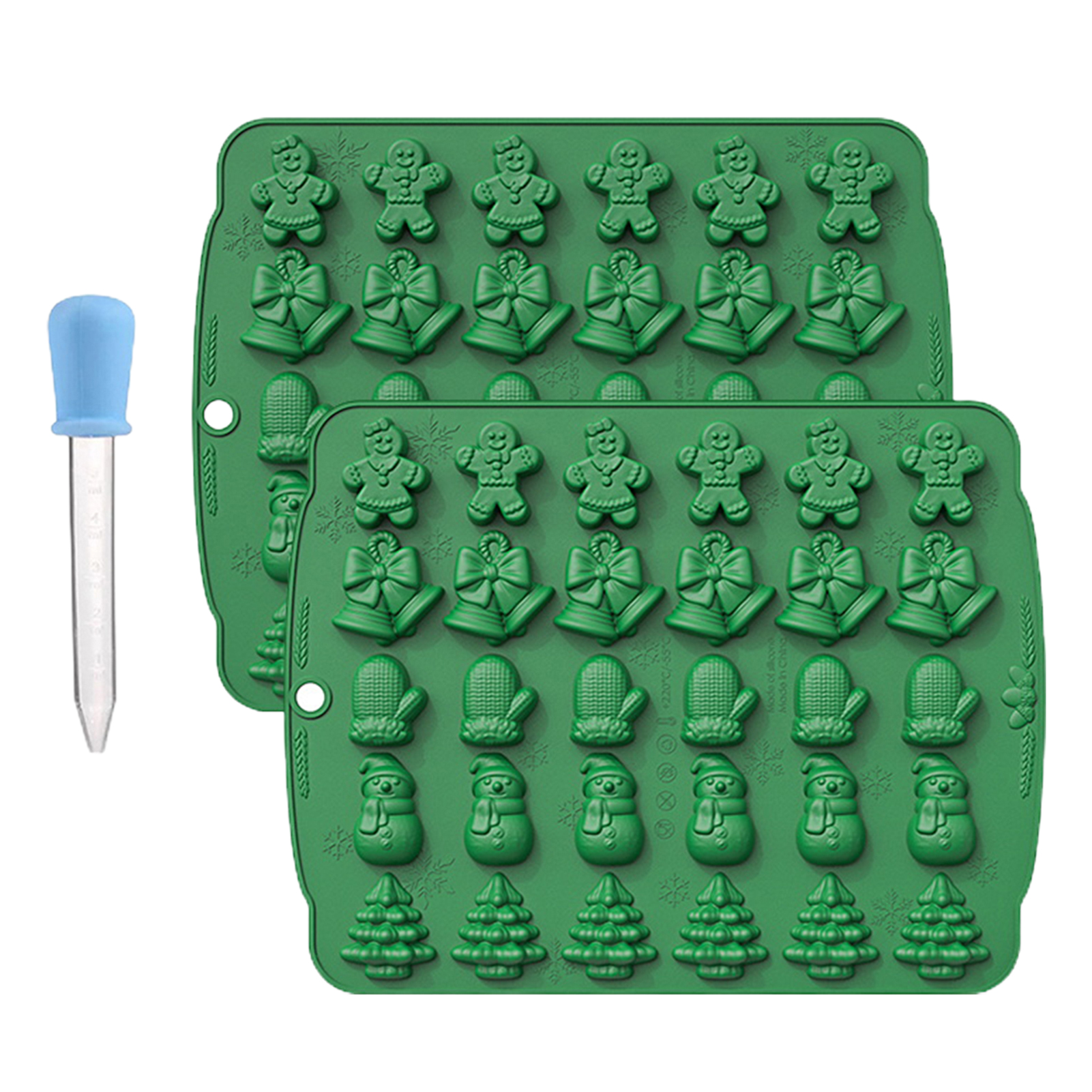 Christmas Cookie Mold Christmas Hat Cookie Mold Festive Silicone Cookie Molds Santa Claus Elk Shapes Non-stick Reusable Baking Mold for Home Perfect for Christmas Cookies Set of 2