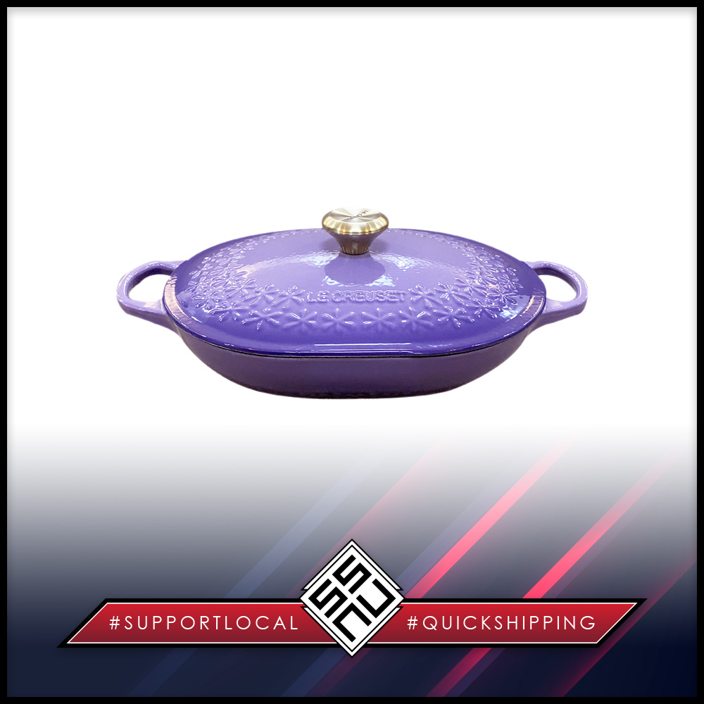 SSNU214 Le Creuset Enamelled Cast Iron Fleur Flower Oblong Casserole 31