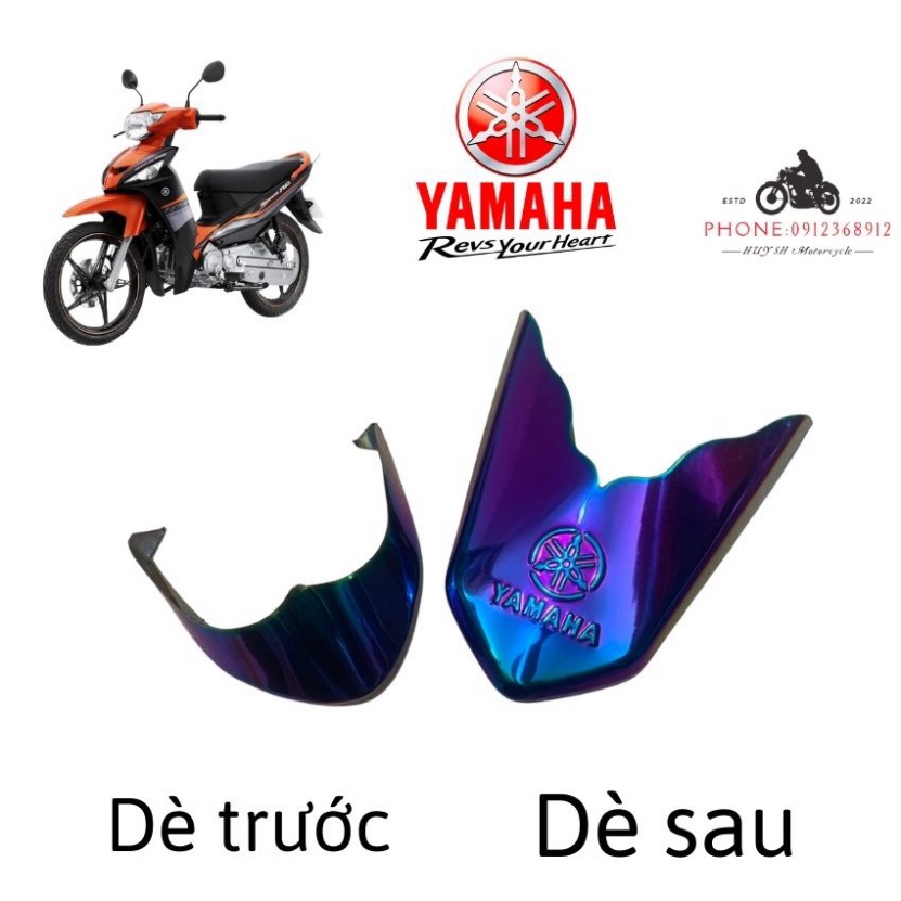 Bọc Mõm Dè Xe Sirius FI, Bịt Mỏ Bịt Đuôi Dè Sirius FI ( xanh titan)