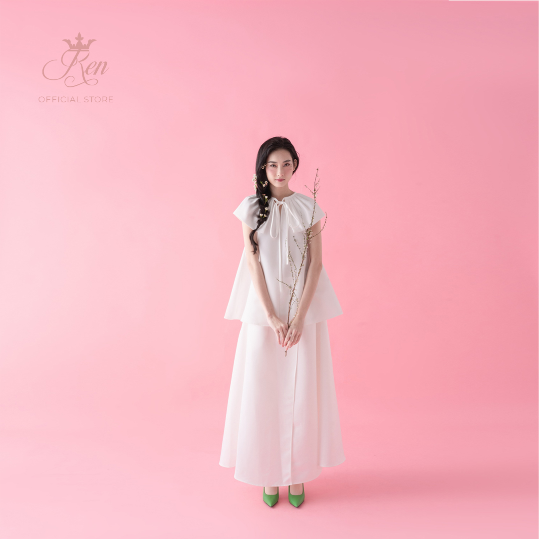REN BY TEE - Chân Váy Dài Dáng Xòe Vải Tafta