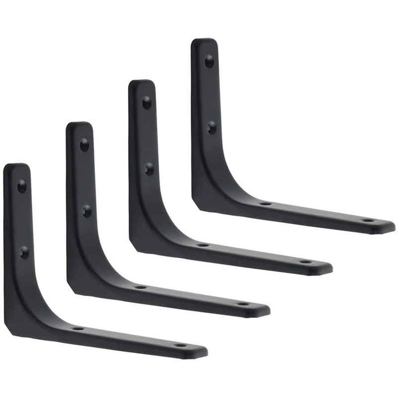8 PCS Iron Wall Shelf Bracket, Heavy Duty Shelf Support Bracket Decorative Joint Angle Bracket