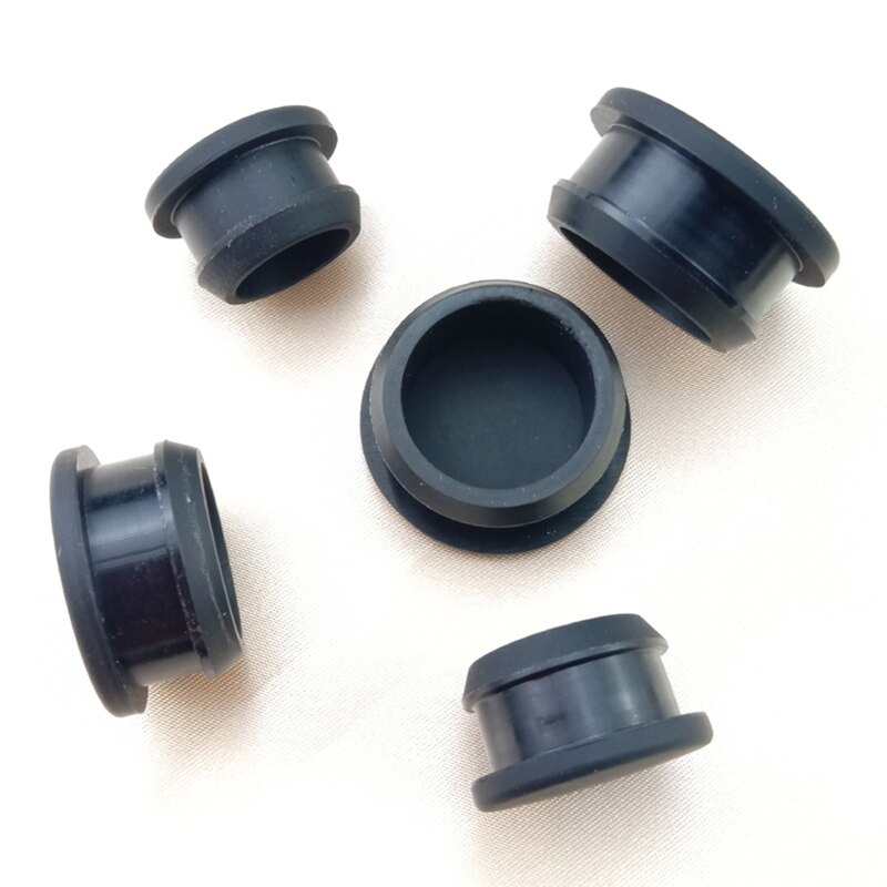 Black Snap-on Hole Plug 2.5mm~30mm Silicone Rubber Blanking End