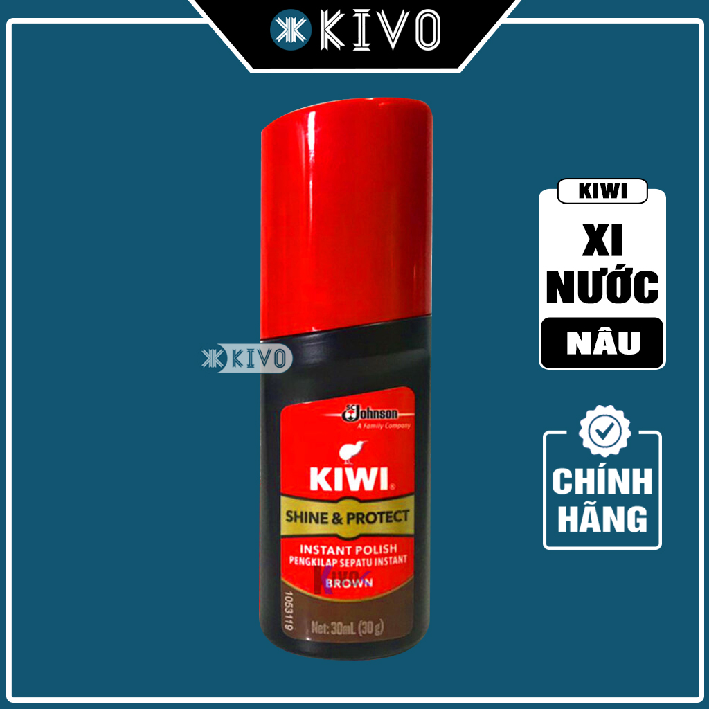 Xi Đánh Giày Đen Kiwi - Sáp Đánh Bóng Giày Da - Sáp Lau Giày - Xi Đánh Giầy Màu Đen 45ML - Si Đánh Giày Đen - Kivo