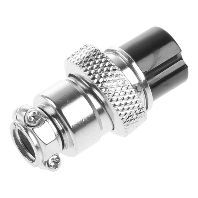 【New arrival 】 GX16 Aviation Plug Socket 5 Pin 16mm Female Wire Panel Circular Connector Copper Alloy Inline Cable Jointer