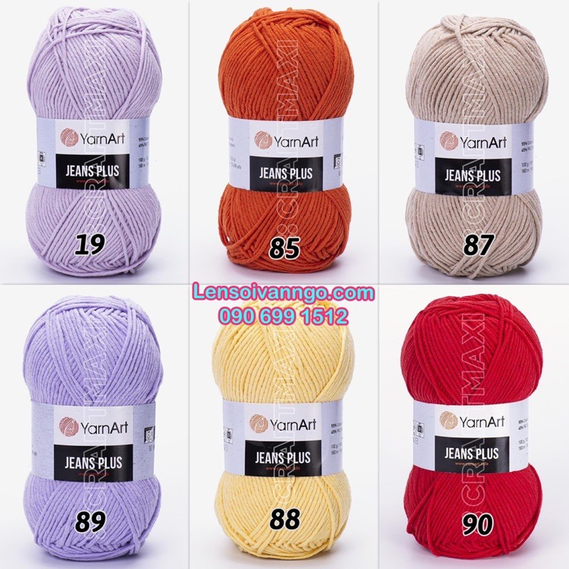 Len YarnArt JEANS PLUS Thổ Nhĩ Kì (cuộn 100gr)