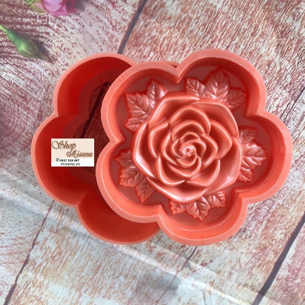 [HCM]Khuôn Xôi Bông Mai - Hình Hoa Hồng, Hoa sen 14 đến 16cm