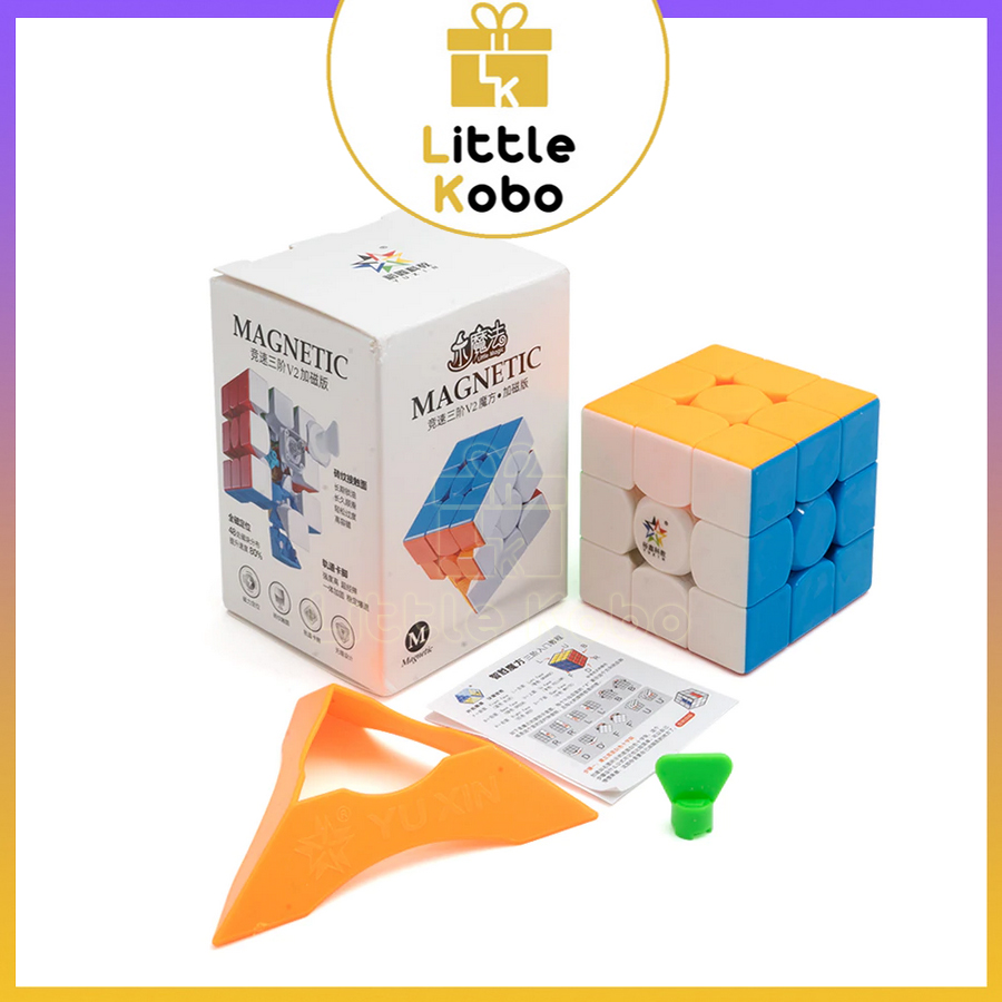 Rubik 3x3 Little Yuxin Magic V2 M 2021 Magnetic Rubic Nam Châm Đồ Chơi Trí Tuệ Trẻ Em Phát Triển Tư Duy - Little Kobo