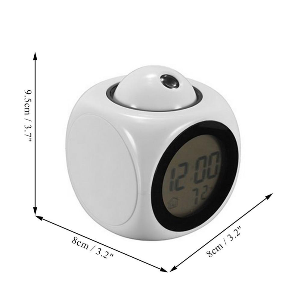 Electronic Alarm Clock Multi-function Digital Projection Alarm Clock LED Temperature Display for Home Bedroom Decoration