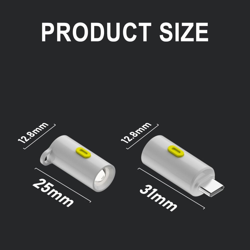 NEW 230 High Lumens Type-C Mini Flashlight with Lanyard Portable LED ...