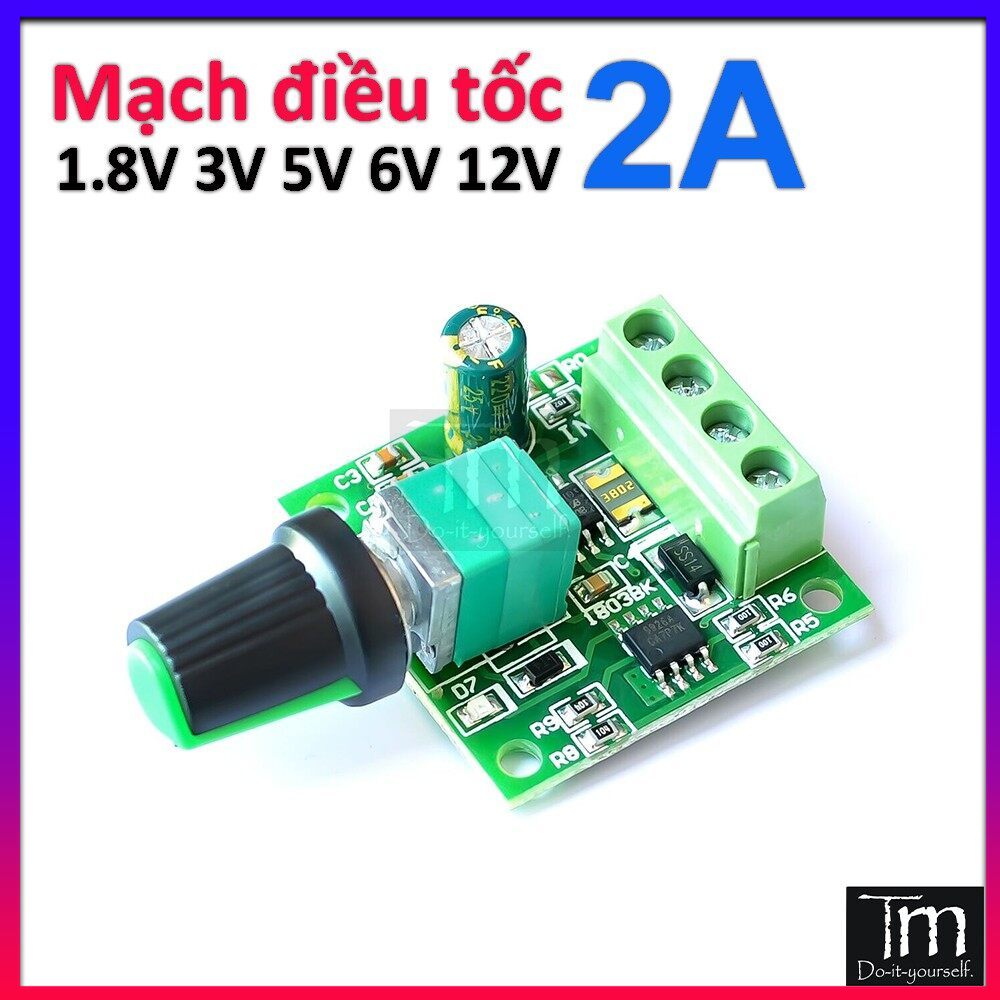 Mạch Điều Khiển Tốc Độ Động Cơ 2A 1.8-12VDC