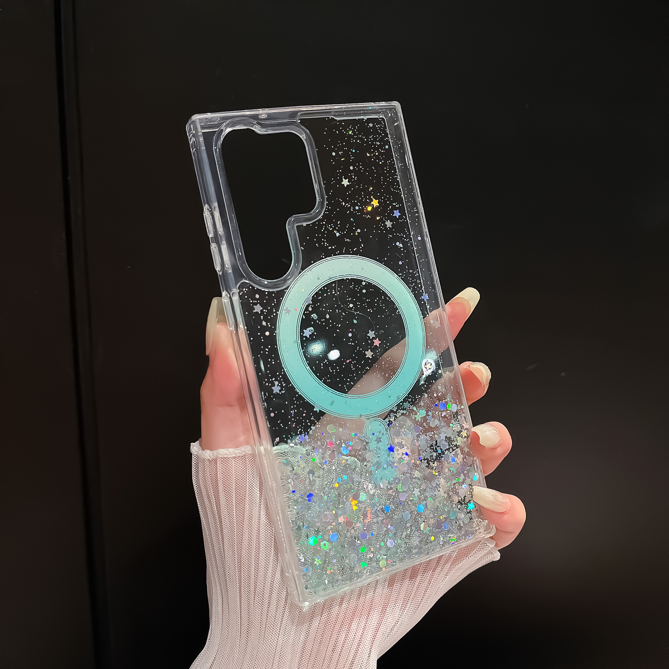 Sroof%20Case%20For%20Samsung%20Galaxy%20S22%20Plus%20S22%20Ultra%20S23%20Plus%20S23%20Ultra%20S23%20FE%20S24%20Plus%20S24%20Ultra%20S25%20Plus%20S25%20Ultra%20New%202-in-1%20Acrylic%20CD%20Gradient%20Glitter%20Drip%20Magnetic%20Phone%20Case%20Back%20Cover%20-%20Image%204