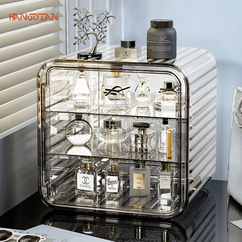 Perfume storage display cabinet transparent acrylic dust-proof storage rack desktop dressing table cosmetics storage box