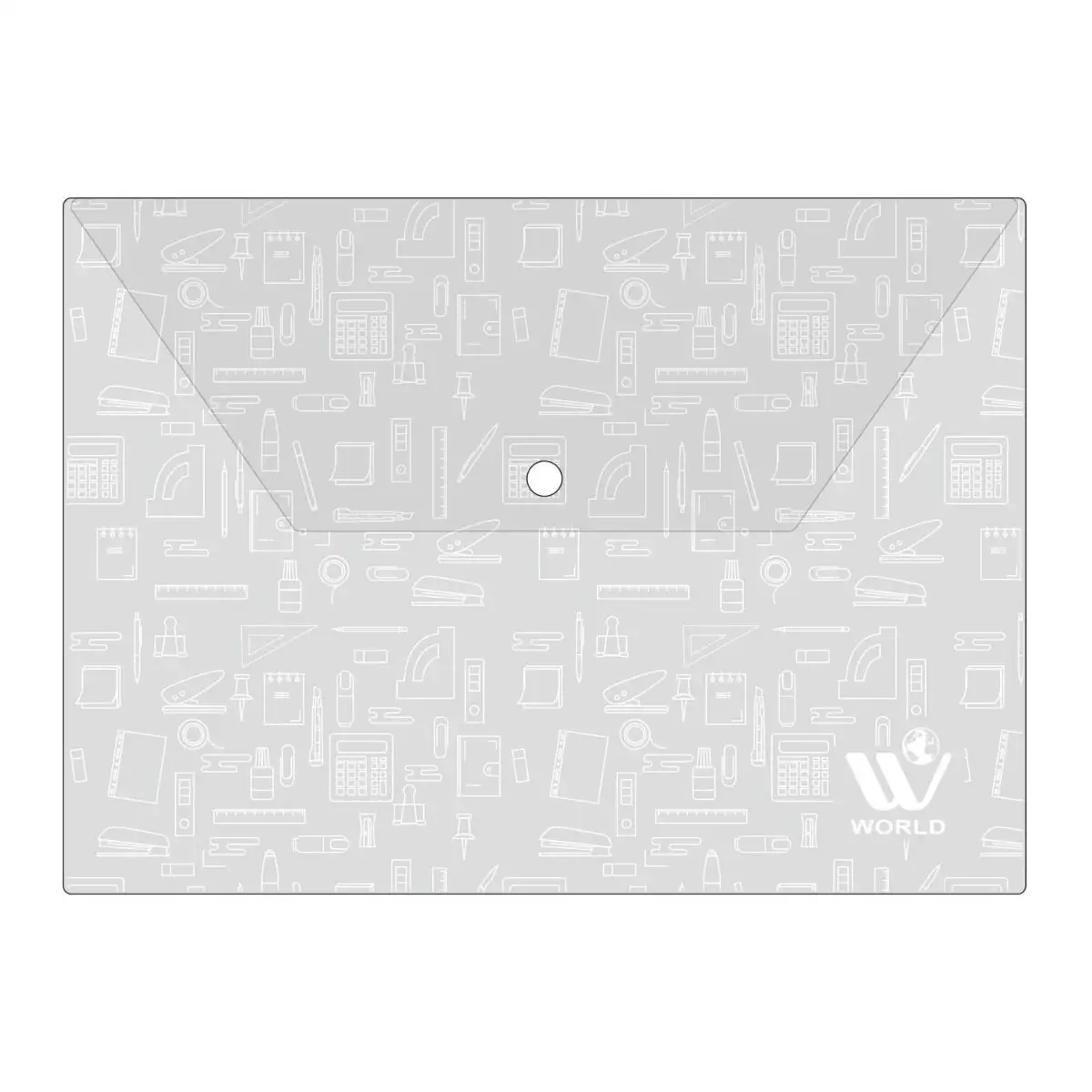 Pack of 12 - WBM Plastic Clear Bag Holder Transparent Bag- A4 Paper Size - File Holder, File Holder Bag, A4 Page Holder, Paper Holder File. 