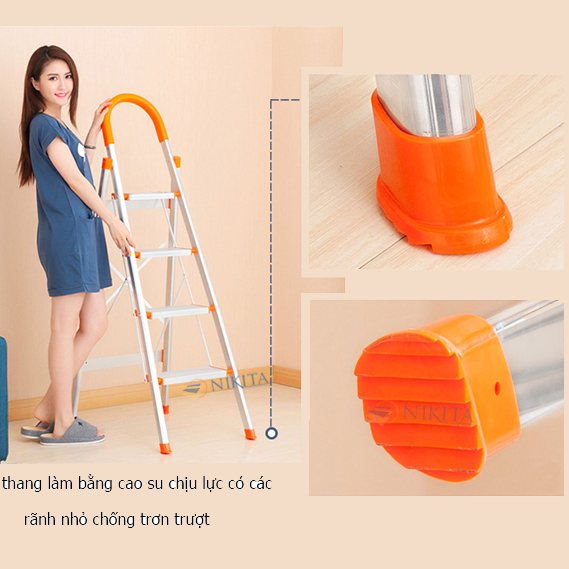 Thang ghế INOX gia đình 4 bậc
