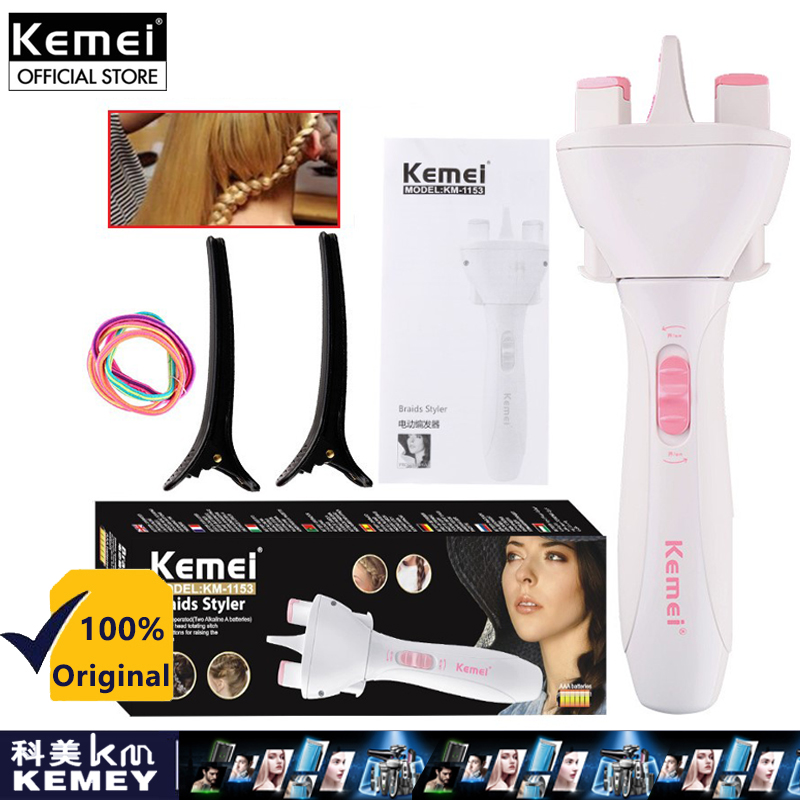 Kemei KM-1153 Electric Braiding Machine DIY Braid Style Braid Super Large  Braid Hairstyle Yourself Let You Easily Braid Beautiful Hair | Lazada PH