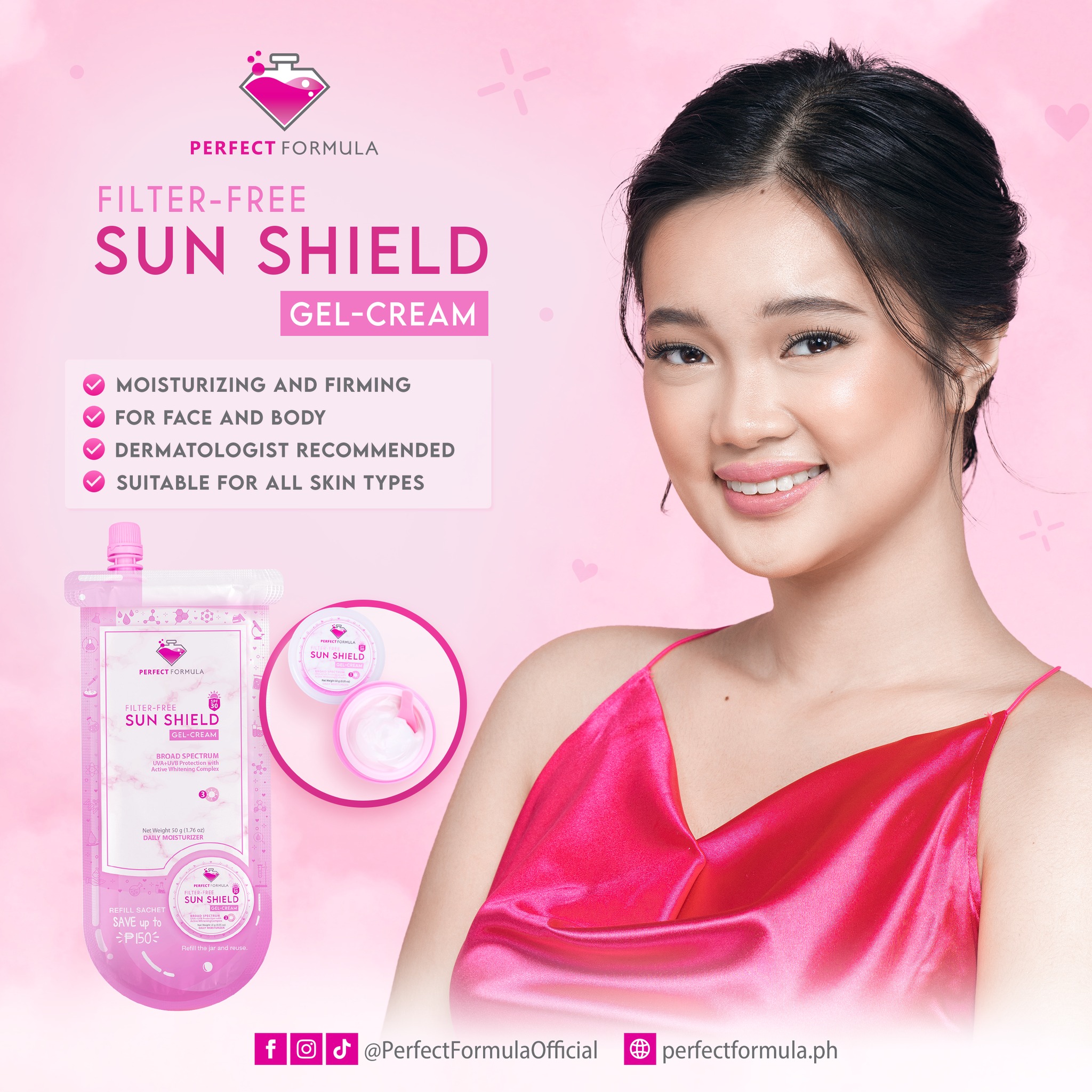 FilterFree Sun Shield GelCream 50g Sachet Perfect Formula Lazada PH