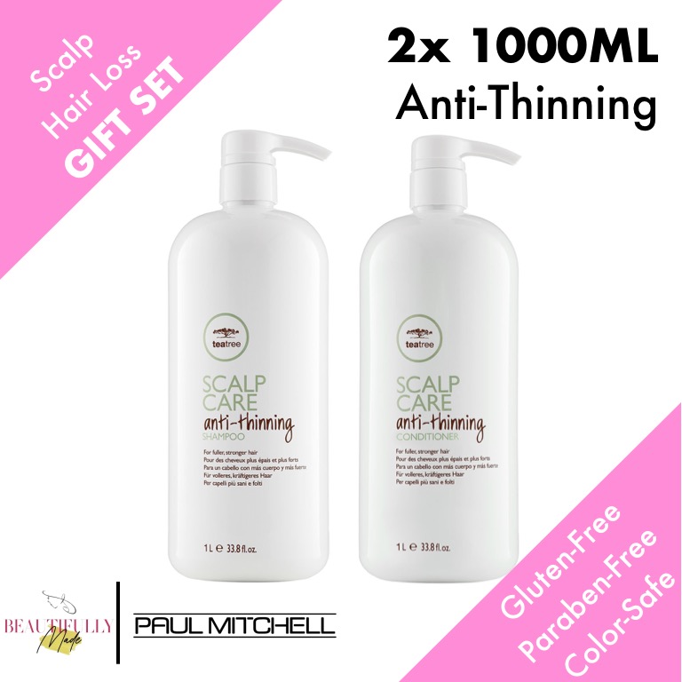 Uredelighed trådløs peber Bundle Set] Paul Mitchell Tea Tree Scalp Care Anti-Thinning Shampoo +  Conditioner (2x1000ml)- Purifying Cooling Mint Gentle Daily Clarifying Deep  Cleansing Remove Oil Dandruff Scalp Care Rebalancing Hairloss Hair Fall  Growth (Expiry: