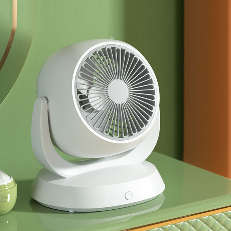 KAIMEIDI Desktop fan household small air circulation fan multifunctional office USB rechargeable desktop electric fan