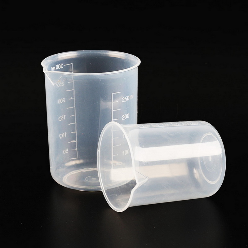 Graduated Measuring Cup Transparent Plastic Cup Kitchen Bar Supplies For Baking Beaker Liquid Without Handle Measuring glasses