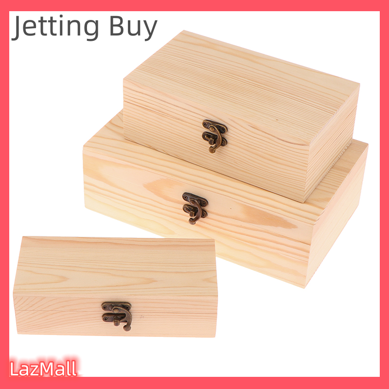[Jettingbuy] sắp xếp hộp đựng đồ bằng gỗ hình chữ nhật giảm giá nhanh Hộp đựng đồ bằng gỗ