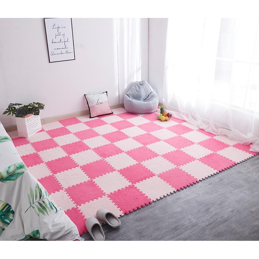 Thảm Xốp Ghép EVA Mặt Lông 30x30x1cm