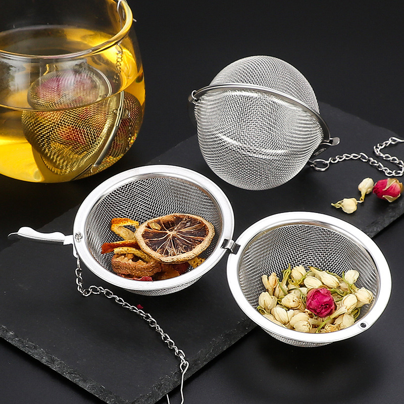 [Duola] Stainless Tea Infuser Sphere Locking Spice Tea Ball Strainer MeshTea Filter Tool