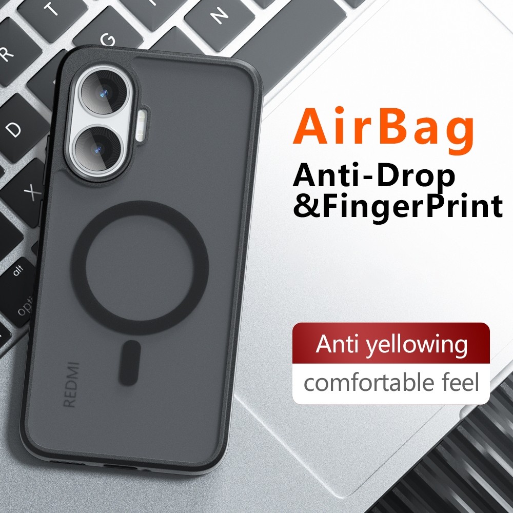 Phone case Xiaomi Poco F7 Back cover Armor Matte Frosted Clear Magnetic Wireless Charge Hard Cover.