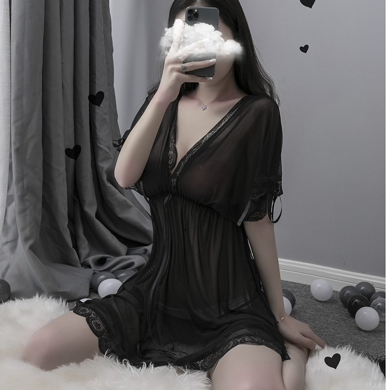 Đầm ngủ ren tay lỡ sexy mặc được 2 kiểu