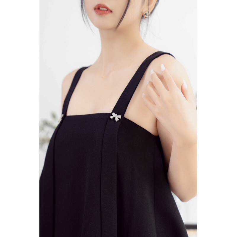 LAGOM - Đầm 2 dây dáng rộng kết nơ đá (CHARLOTTE DRESS)