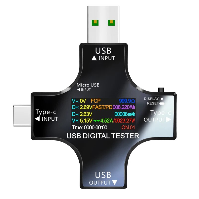 Usb Tester Dc Type-C Pd Digital Voltmeter Amper Voltage Current Ammeter ...
