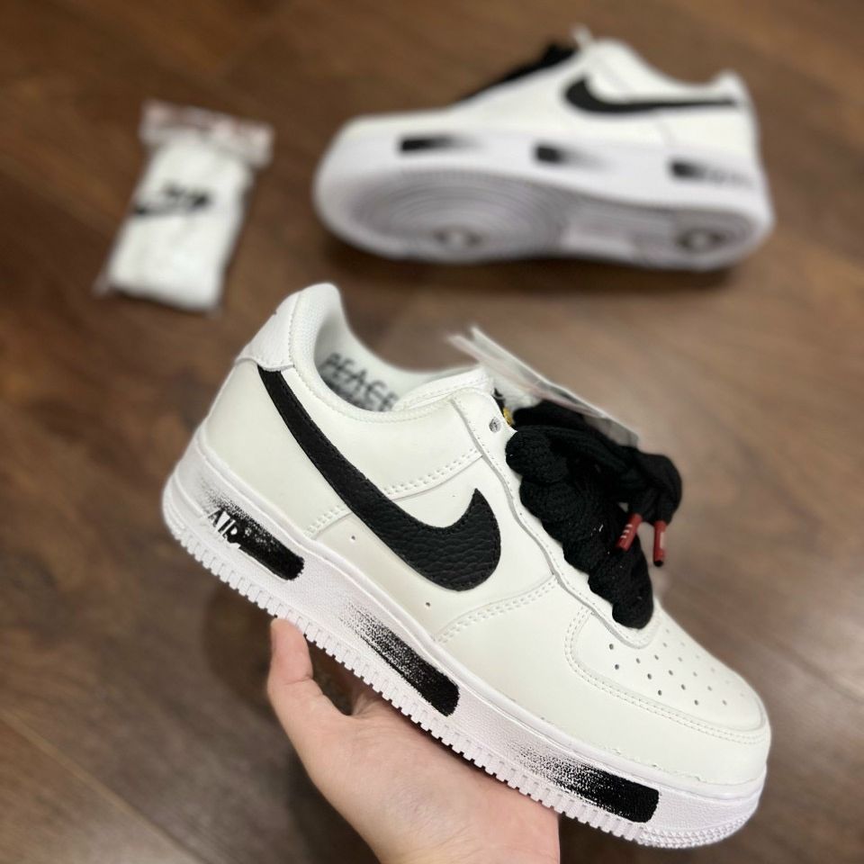 Giày Sneaker Thể Thao AF1 Màu Trắng Hoa Cúc