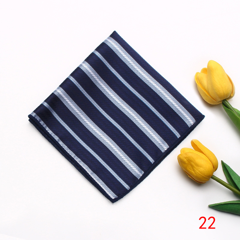 A Pocket Square Striped Square Scarf Banquet Rose
