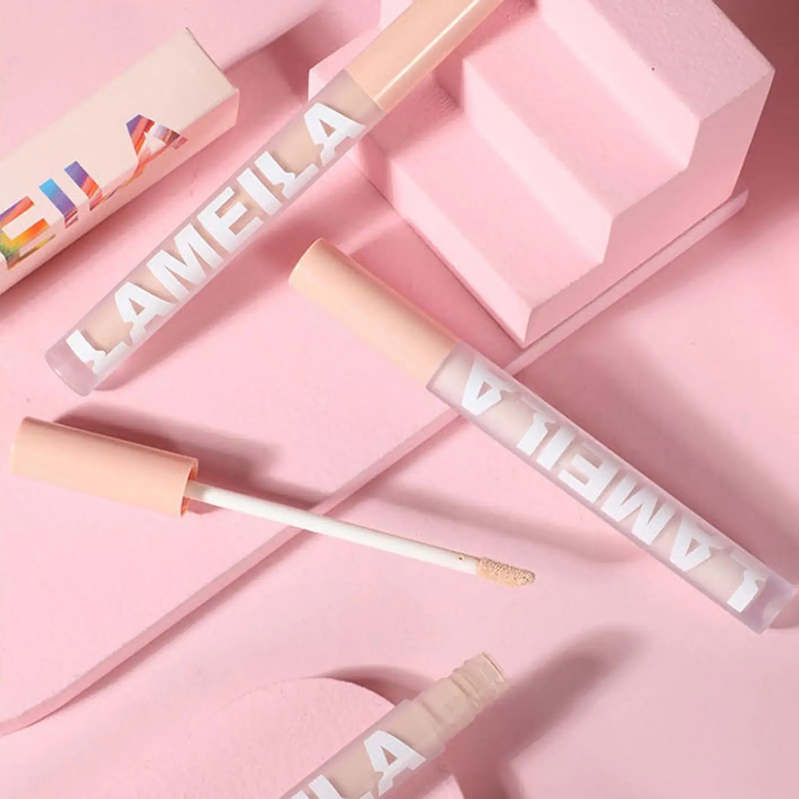 Eye Liquid Concealer Base 3 Colors Full Coverage Suit For All Skin Face Makeup Lip/Dark Eye Circle Cover Concealer Long Lasting. 