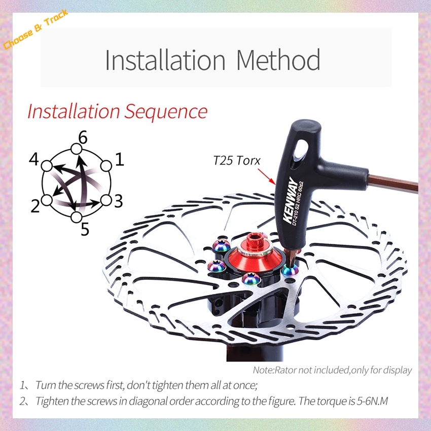【support】 Mountain Road Bike TC4 Titanium Disc Brake Rotor Fixing Bolts Screws.