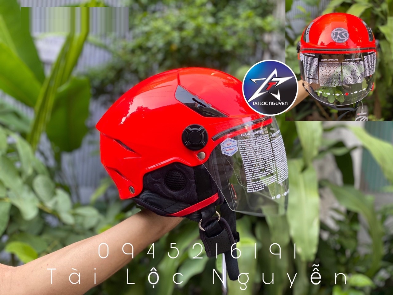 Nón bảo hiểm kyt plain tyger 1/2 chính hãng