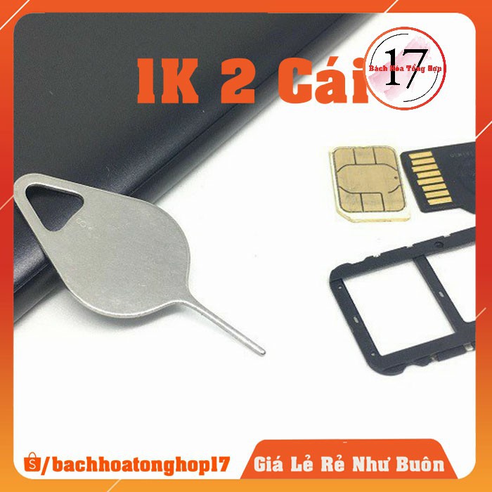 [Deal 1K] Que chọc sim điện thoại inox không gỉ [1K Freeship Xtra]