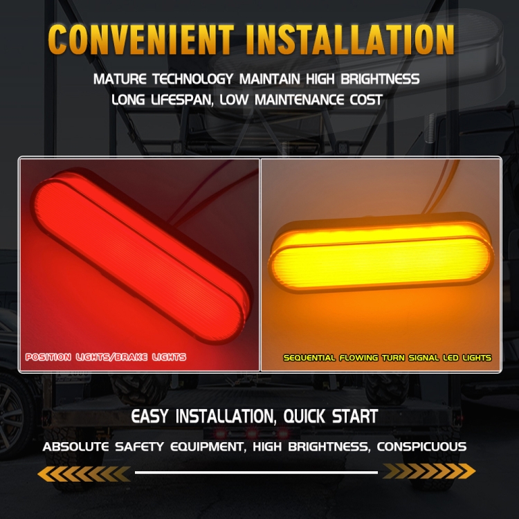 AutoMarkets 1 Pair Double Color Brake Light Turn Signal Light