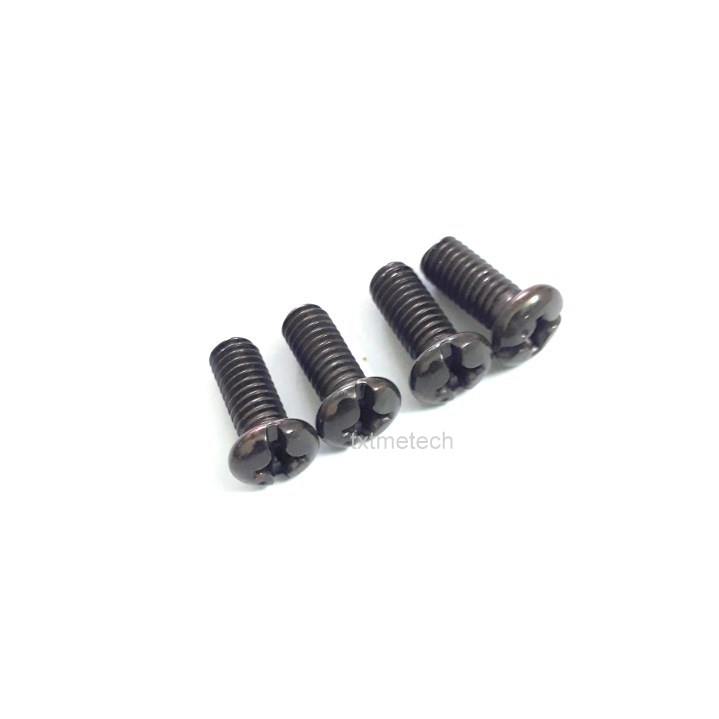 Vít bake đầu tròn thân bulong M6 mạ đen (50 con)