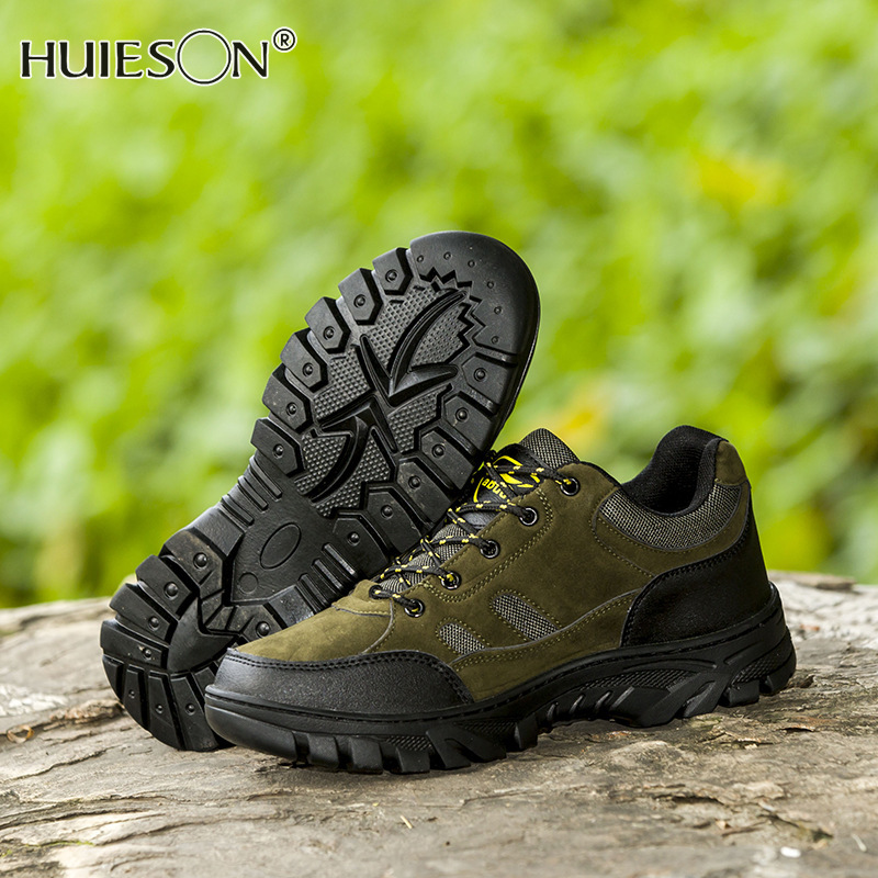 Huieson Outdoor hiking shoes men s shoes plus size new leather men s