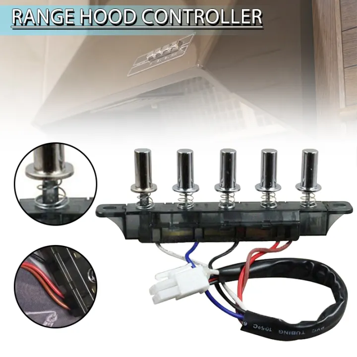 Idealhere 5Button Range Hood Switch Button Universal Switch Control Board Panel Controller